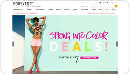 Screenshot Forever21.com